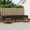 Set vanjskih sofa 7 pcs Prirodna i crna