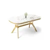 HANAH HOME Trpezarijski sto Olya White Marble Gold
