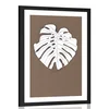 Plakat s paspartujem list na rjavem ozadju - 60x90 no frame