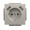 Busch-Jaeger Busch-Jaeger SCHUKO-2x vtičnica USB 20 EUCB2USB-866, (20888035)