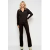 Trend Alaçati Stili Womens Brown Polo Neck Top and Palazzo Pants Knitwear Bottom Top Set