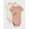 Sinsay - Pamučni bodi sa printom 2 pack Winnie the Pooh - BEŽ