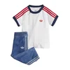 adidas Komplet majica in hlače Denim JC7863 Modra Regular Fit