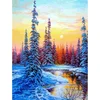 Norimpex - Puzzle Diamantova slika: Reka pozimi 30x40cm - 1 - 39 kosov