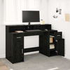 Stol s ladicama Crni hrast 140 x 55 x 91 cm Konstruirano drvo