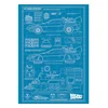 Back to the Future art print nacrt vremenske mašine, A3