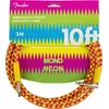 Fender MonoNeon Instrument Cable Oranžna 3 m Ravni - Kotni