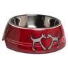 Rogz 2 u 1 Bubble Bowlz posuda, Red Heart - M