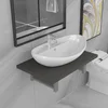 Dvodijelni set kupaonskog namještaja keramički sivi
