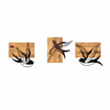 Wallity Zidna dekoracija Free Birds - 333, 25 x 3 x 23 cm, Crna