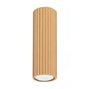SOLLUX lighting Moderna okrogla stropna svetilka z žlebljenim vzorcem zlata, cev 20 cm, za kuhinjo, predsobo, 1xGU10 10W KARBON Sollux Lighting
