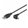Kabel microUSB 2.0, A-B, 90°, 1,8 m