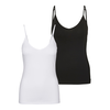 Vero Moda Tall Top VMMAXI MY SOFT V SINGLET GA  2PCK  TALL, črna