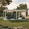 Bioklimatska pergola Ancora Samostoječa, 3 x 6 m, Bela, Električni