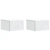 vidaXL Stenska stranska miza 2 pcs Bela 34,5 x 33 x 20 cm