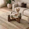 Hanah Home klub sto Yuvarlak, 80 cm, orah