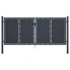 Vidaxl Vrtna vrata iz jekla 300x125 cm antracitna
