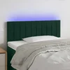 vidaXL LED posteljno vzglavje temno zeleno 100x5x78/88 cm žamet