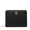 Denarnica Tommy Hilfiger Th Icon Med Za W/Flap Mono AW0AW18474 Črna