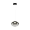 LED luster na sajli VASO LED/4W/230V preč. 18 cm crna/dimljena