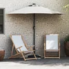Vrtni suncobran Pijesak 294 x 150 x 223 cm Poliester i čelik