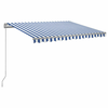Tenda na ručno uvlačenje LED 300 x 250 cm plavo-bijela