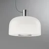 FLOS obesek Bellhop Glass S2, aluminijaste barve, O 45 cm - Dnevna soba/jedilnica - bel, sijajni aluminij - Steklo