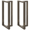 Noge za barski stol T-oblika 2 kom Crne 60x35x(110-111) cm Čelik