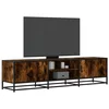 TV ormarić dimljeni hrast 160x35x41cm konstruirano drvo i metal