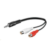 PREMIUMCORD Avdio kabel 3, 5mm Jack - 2x Cinch 20cm (M/F, stereo)