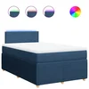 Vidaxl Box spring postelja z vzmetnico modra 120x190 cm blago