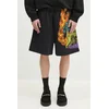 Bombažne kratke hlače Marcelo Burlon County Flame Comfy Sweatshort Black Red