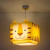 Dalber otroška viseča svetilka LITTLE TIGER, z enim žarilnim telesom - otroška soba - bel, rumen, rjav - Plastika