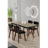 Hanah Home Trpezarijski set, 5 komada, Crni