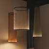 Vibia LED viseča svetilka ARRAY, zelena, 193 x 55 cm, stožec 927 dim - Dnevna soba/jedilnica - Dizajn - Medenina