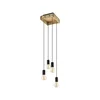 EGLO Viseća lampa WOOTTON 4xE27 25 cm crna/drvo 43591