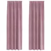 Zavjese za zamračivanje 2 pcs Tamno ružičasta 140 x 260 cm