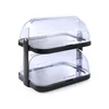 Hladilna vitrina z rolo pokrovom, dvojna, HENDI, temno siva, 440x320x(V)440 mm