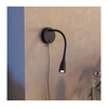 Eglo 901781 - OLIVANDINO fleksibilna zidna LED lampa sa USB, 3,8 W, 230 V, crna