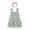Mayoral Poletna obleka 3939 Zelena Regular Fit