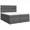 vidaXL vidaXL Box spring postelja z vzmetnico temno siva 200x200 cm blago, (21304781)