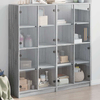 Regal za knjige s vratima boja hrasta 136x37x142 cm drveni
