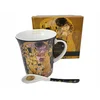 Velika porcelanasta skodelica 400 ml v darilni škatli, kolekcija Klimt Kiss