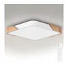 Brilagi - LED prigušiva svetiljka PILANA LED/60W/230V hrast/bela 56x56 cm + daljinski upravljač