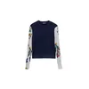 Desigual Pulover mornarska / rumena / temno zelena / bela