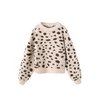 MANGO KIDS Pulover DALMA kremna/temno rjava