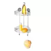 WENKO 20885100-Ugaona polica VACUUM-LOC RUND STAH 24,5x41 cm sjajni hrom