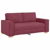 Vidaxl Dvosed vinsko rdeč 180x78x84 cm blago