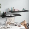 Plutajuće zidne police 2 kom sjajne crne 80 x 23,5 x 3,8 cm MDF