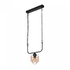 Luster na lancu MORGAN 1xE27/60W/230V crni/bakreni